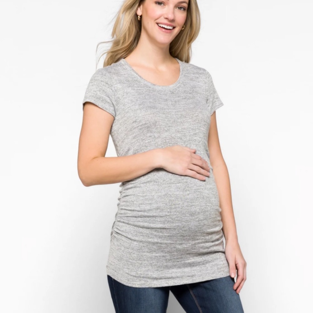 NWT Alma Short Sleeve Maternity Knit Top